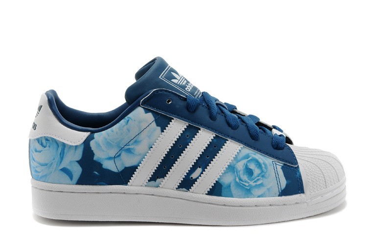 adidas superstar fleuri bleu